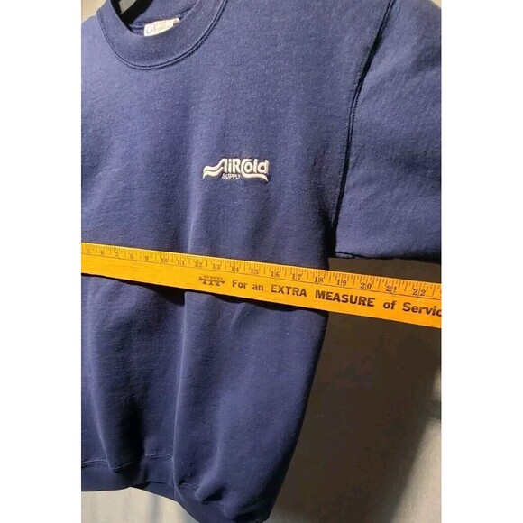 AirColdSupply Crew Neck Sweatshirt Port & Co Small Unisex Embroidered Grunge - Picture 6 of 7